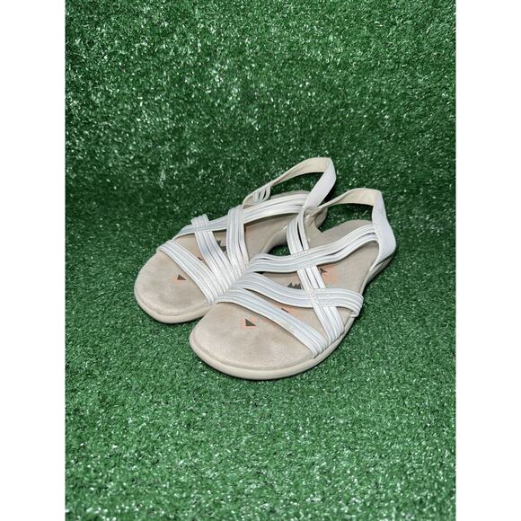 Skechers Womens Reggae Slim Stretch White Sunnyside Slingback Sandals Size 7 - Picture 3 of 9